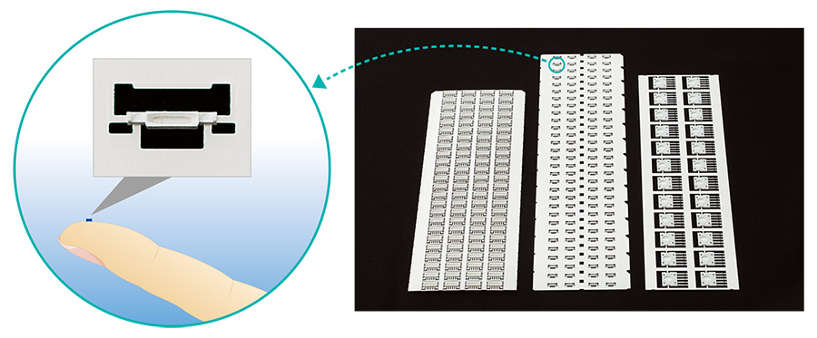 図：LEDのリフレクタ部のインサート成形例
